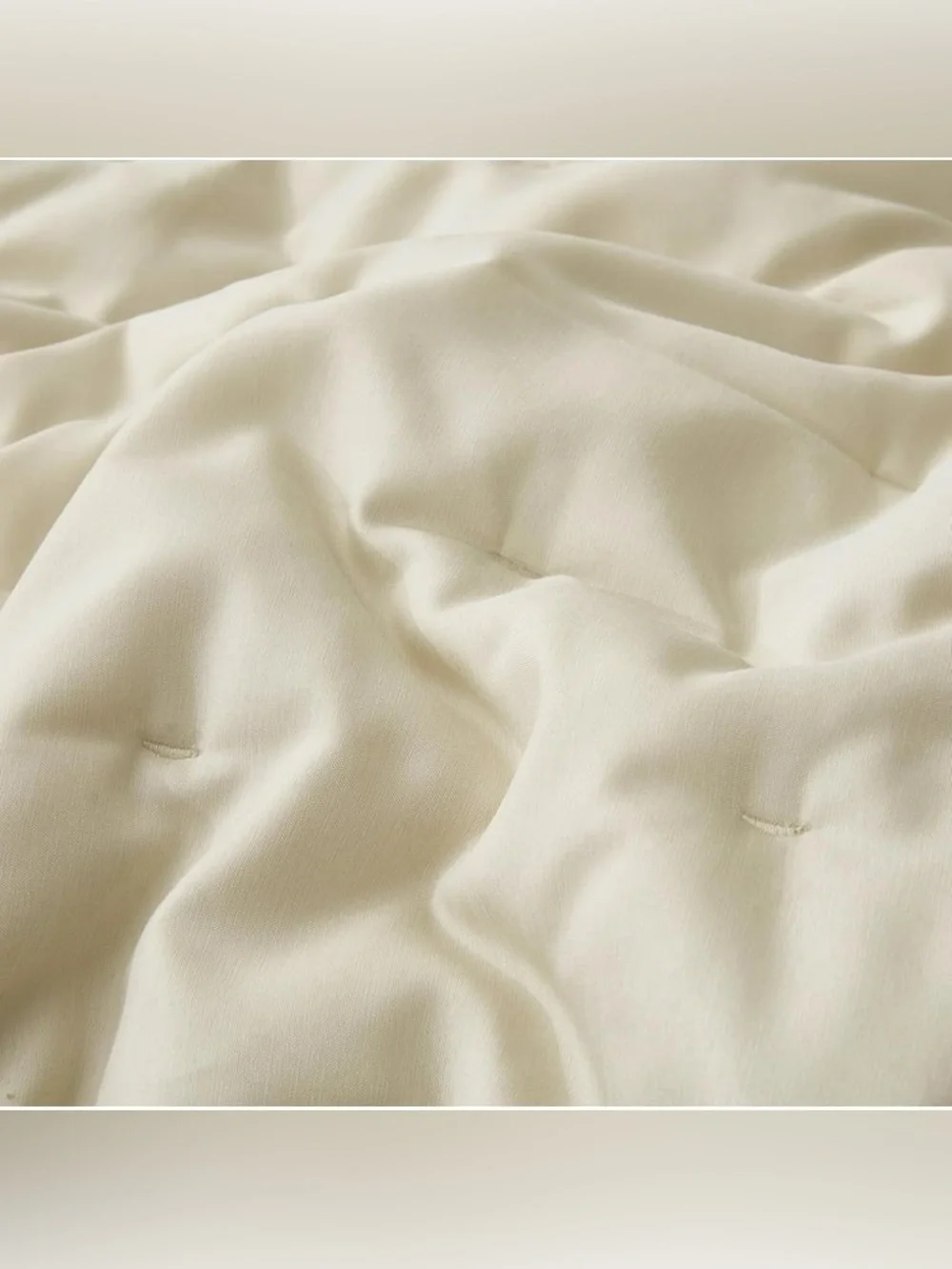 Neutral Cream Quilted oversized king 3 piece Set
